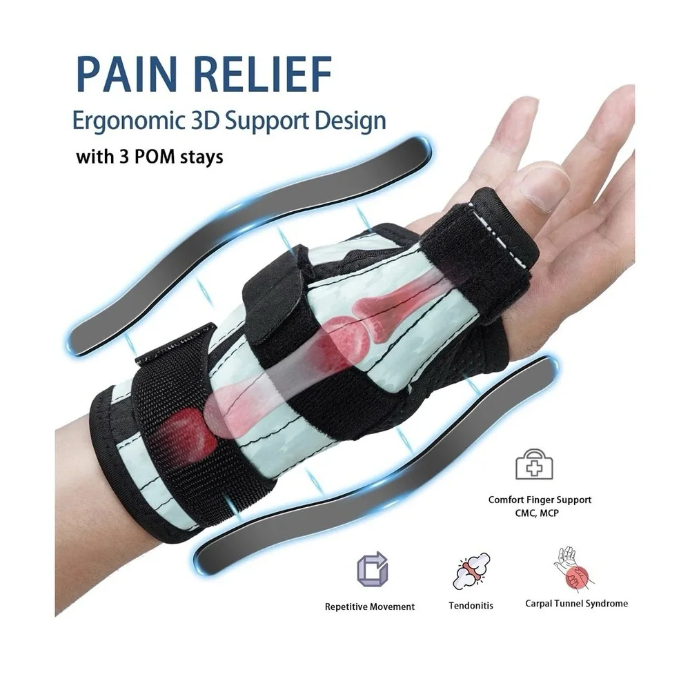 Kenspeed Wrist & Thumb Brace Left Hand Carpal Tunnel Wrist Brace Night Support T